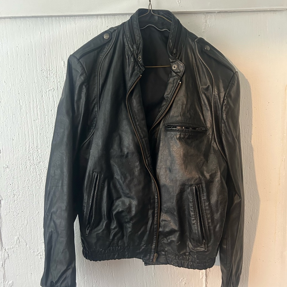 Men's Black Leather Jacket